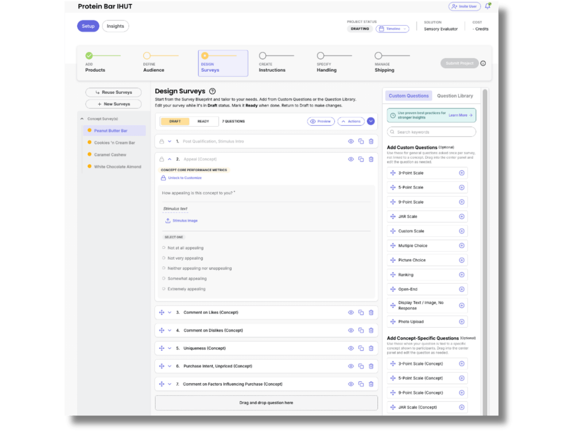 Survey builder large